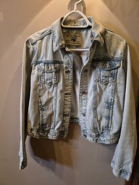 Zara TRF Faded Distressed Blue Denim Jacket